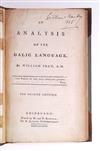 SHAW, WILLIAM. An Analysis of the Ga[e]lic Language. 1778 + MACFARLAN, ROBERT. A New Alphabetical Vocabulary, Gailic and English. 1795